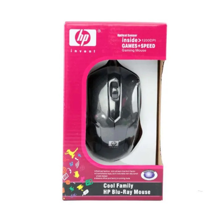 HP Gaming Mouse Inside > 1200DPI Optical Sensor